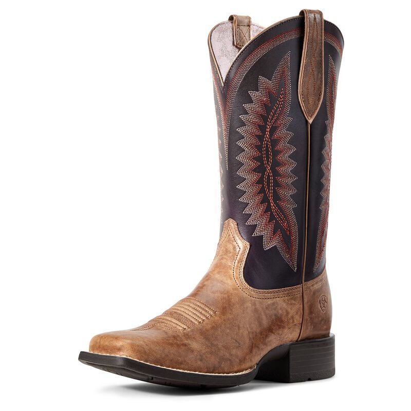 Ariat Quickdraw Legacy Kahverengi / Gri Mor Western Csizma Bayan (33347-771)